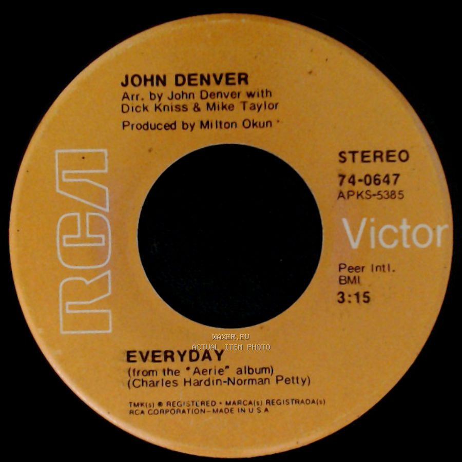 John Denver - City Of New Orleans / Everyday side B