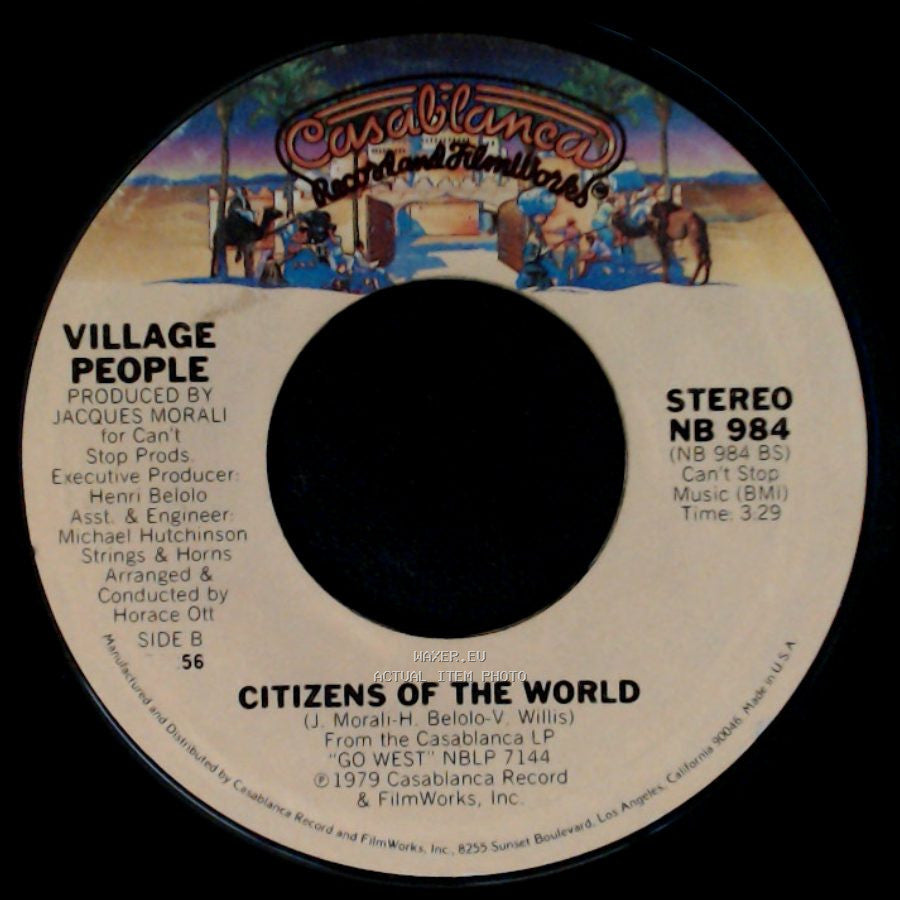 Village People - Go West / Citizens Of The World side B