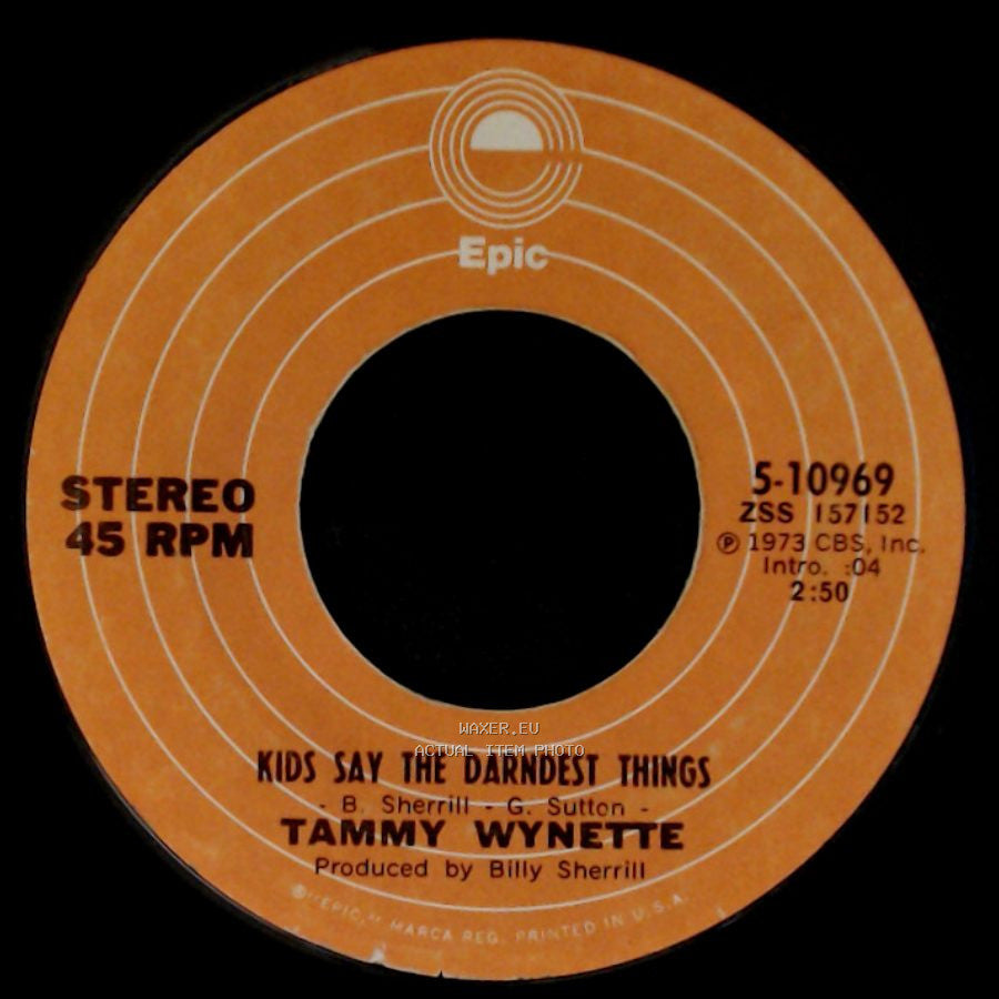Tammy Wynette - I Wish I Had A Mommy Like You / Kids Say The Darndest Things side B