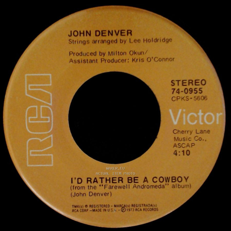 John Denver - I'd Rather Be A Cowboy / Sunshine On My Shoulders side A