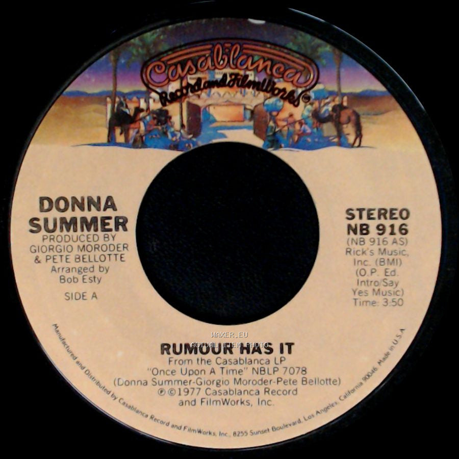 Donna Summer - Once Upon A Time / Rumour Has It side B