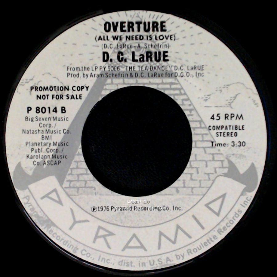 D. C. Larue - O Ba Ba (No Reino Da Mae Do Ouro) / Overture (All We Need Is Love) side B