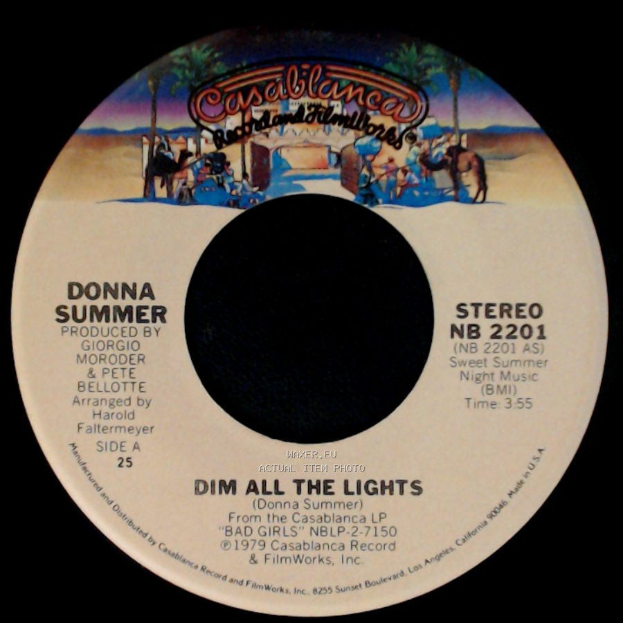 Donna Summer - Dim All The Lights / There Will Always Be A You side A