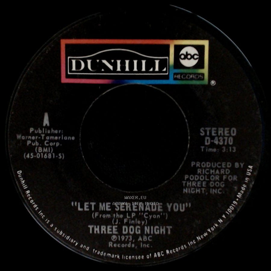 Three Dog Night - Storybook Feeling / Let Me Serenade You side B