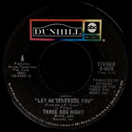 Three Dog Night - Storybook Feeling / Let Me Serenade You side B