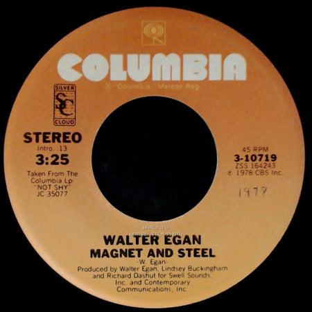 Walter Egan - Tunnel O' Love / Magnet And Steel side B