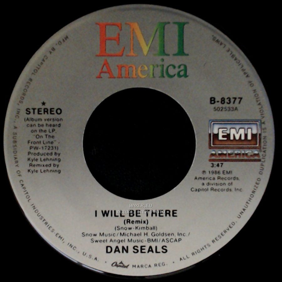 Dan Seals - I Will Be There (Remix) / Gonna Be Easy Now side A