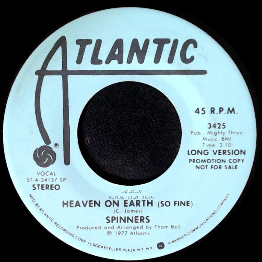 Spinners - Heaven On Earth (So Fine) / Heaven On Earth (So Fine) side B