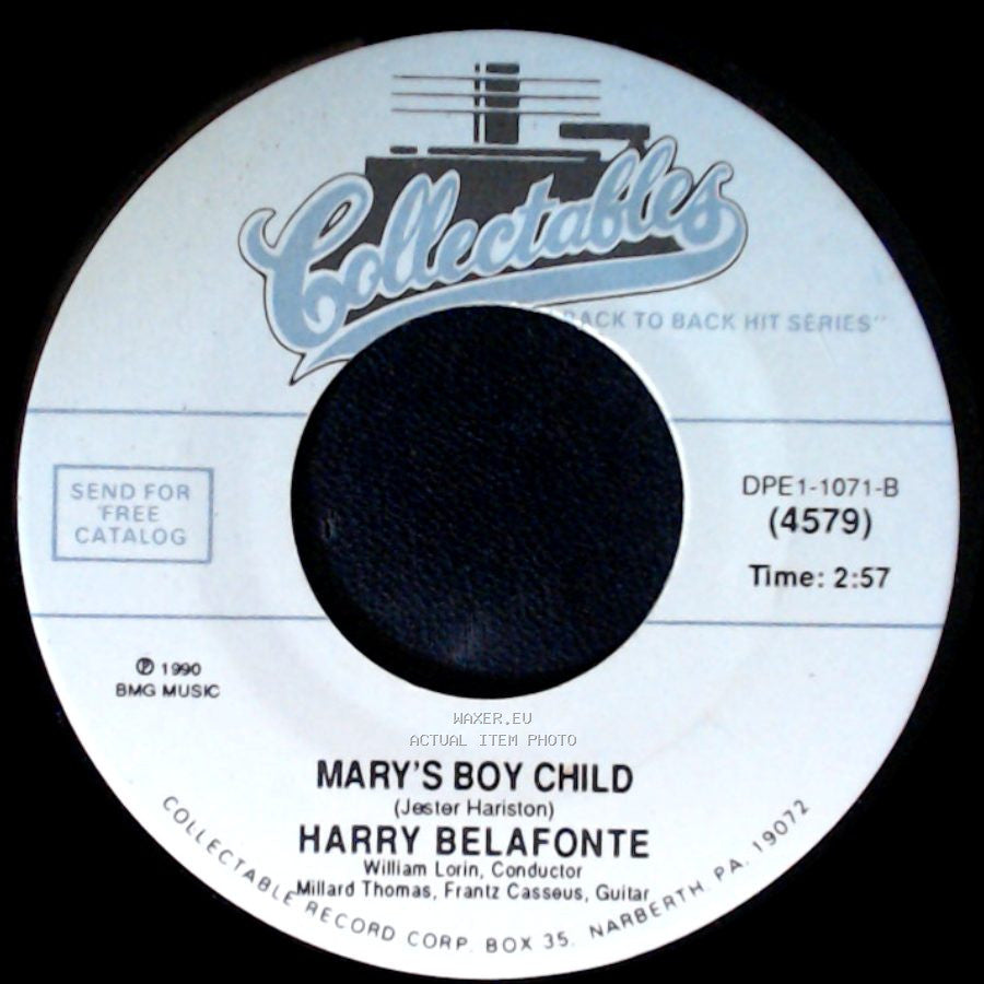 Harry Belafonte - Turn Around / Mary's Boy Child side B