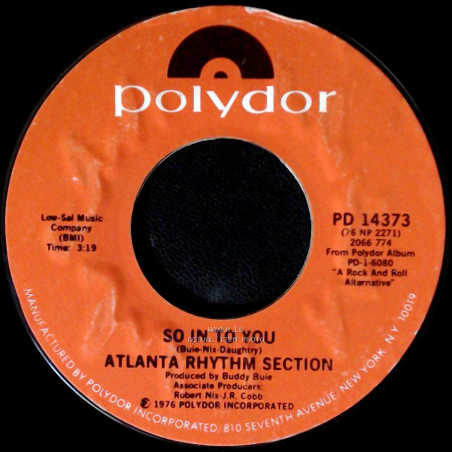 Atlanta Rhythm Section - Everybody Gotta Go / So In To You side B