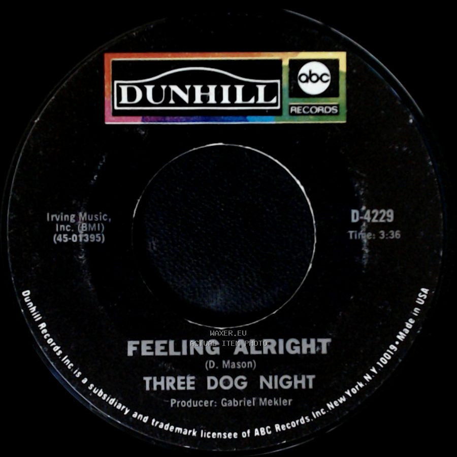 Three Dog Night - Celebrate / Feeling Alright side B