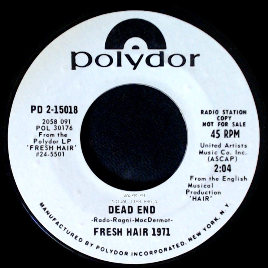 Unknown Artist - Dead End / So Sing The Children On The Avenue side B