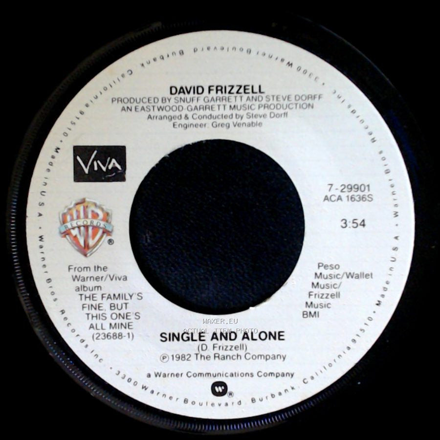 David Frizzell - Lost My Baby Blues / Single And Alone side B
