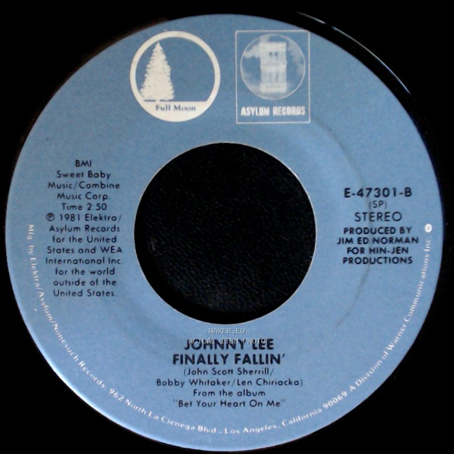 Johnny Lee - Be There For Me Baby / Finally Fallin' side B