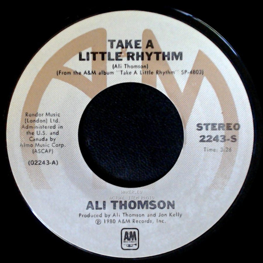 Ali Thomson - Jamie / Take A Little Rhythm side B