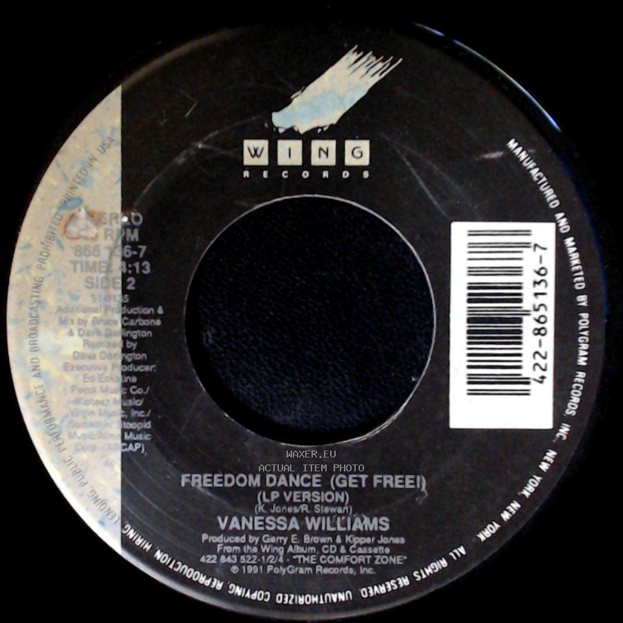 Vanessa Williams - Save The Best For Last / Freedom Dance (Get Free) (Lp Version) side B