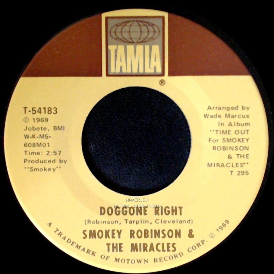 Smokey Robinson & The Miracles - Doggone Right / Here I Go Again side A