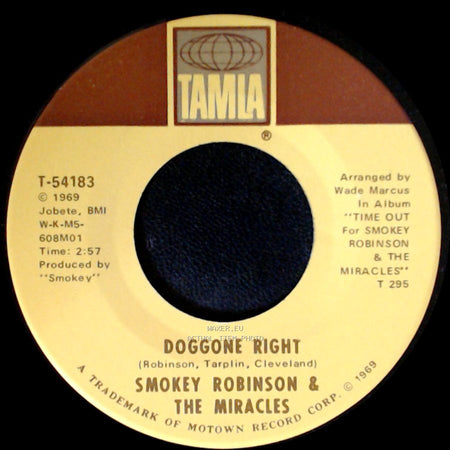 Smokey Robinson & The Miracles - Doggone Right / Here I Go Again side A