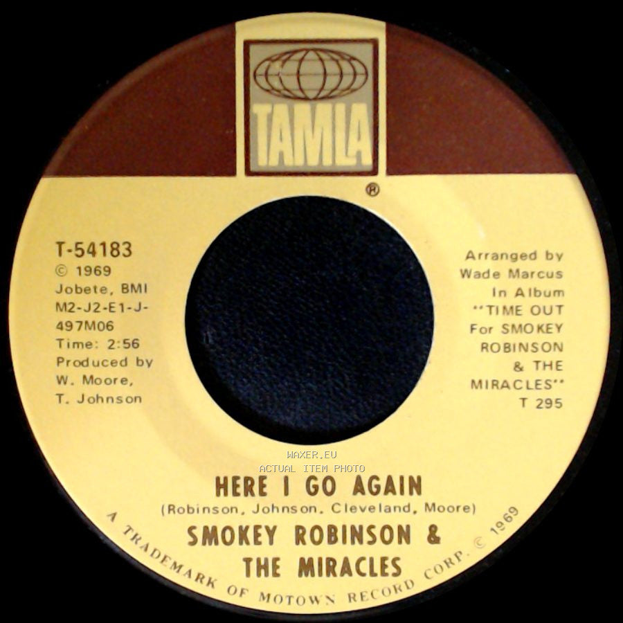 Smokey Robinson & The Miracles - Doggone Right / Here I Go Again side B