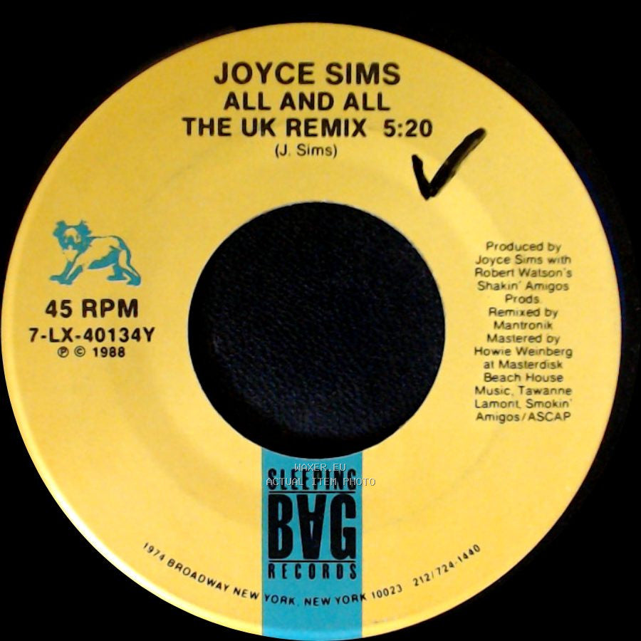Joyce Sims - Love Makes A Woman / All And All The Uk Remix 5:20 side B
