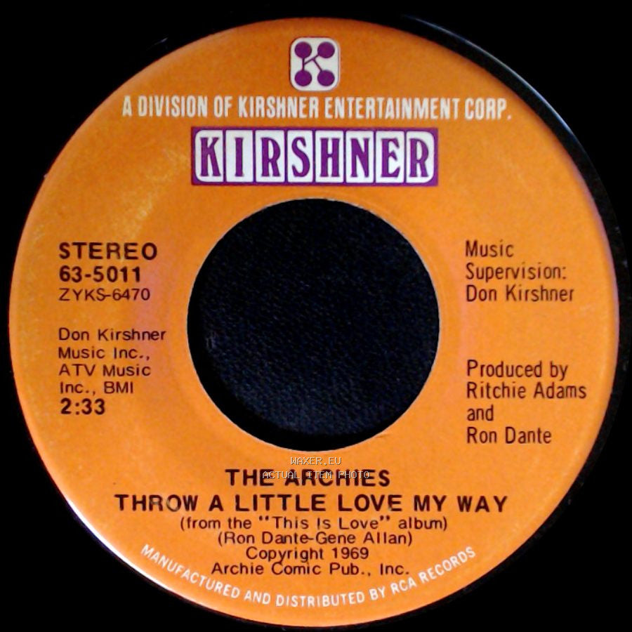 The Archies - Throw A Little Love My Way / This Is Love side A