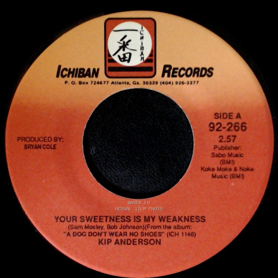 Kip Anderson - Your Sweetness Is My Weakness / A Dog Don't Wear No Shoes side A