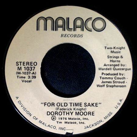 Dorothy Moore - Daddy's Eyes / For Old Time Sake side B