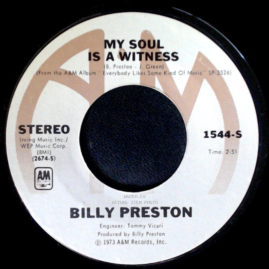 Billy Preston - My Soul Is A Witness / Nothing From Nothing side A