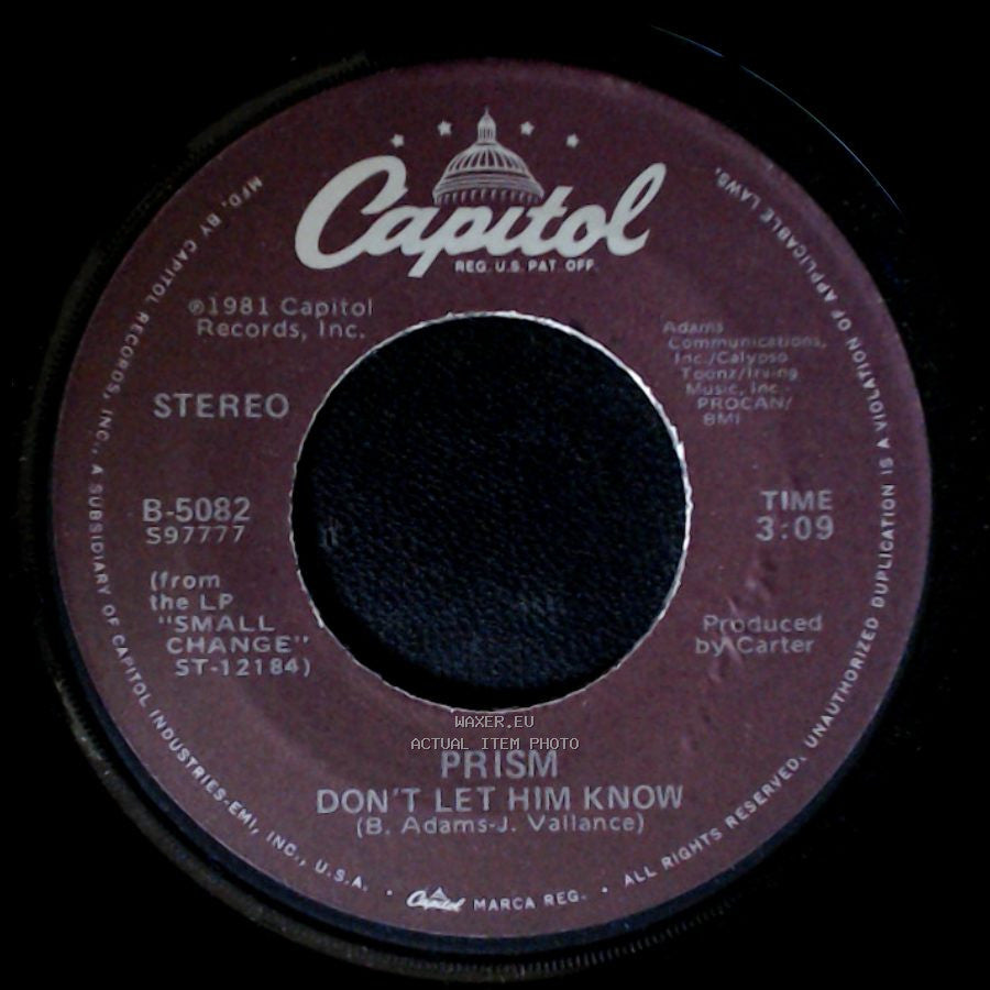 Prism - Wings Of Your Love / Don't Let Him Know side B