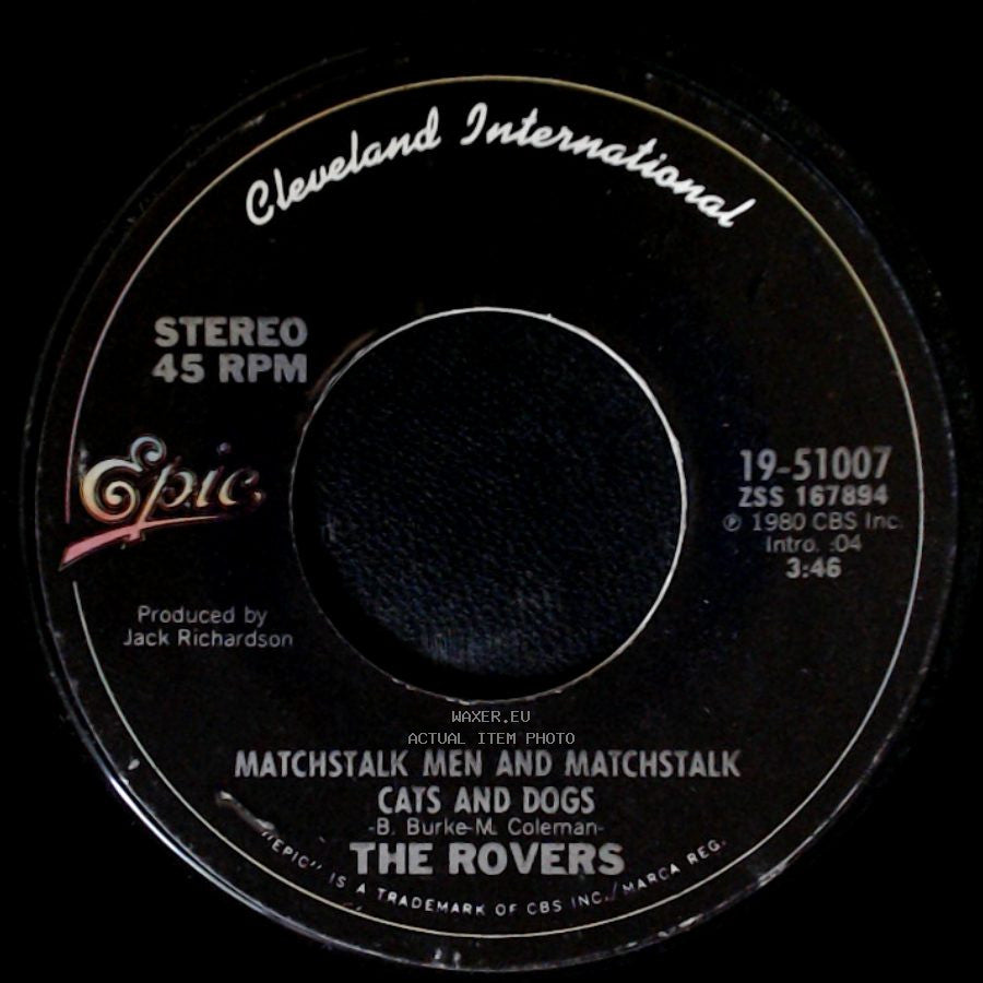The Rovers - Matchstalk Men And Matchstalk Cats And Dogs / Wasn't That A Party side A