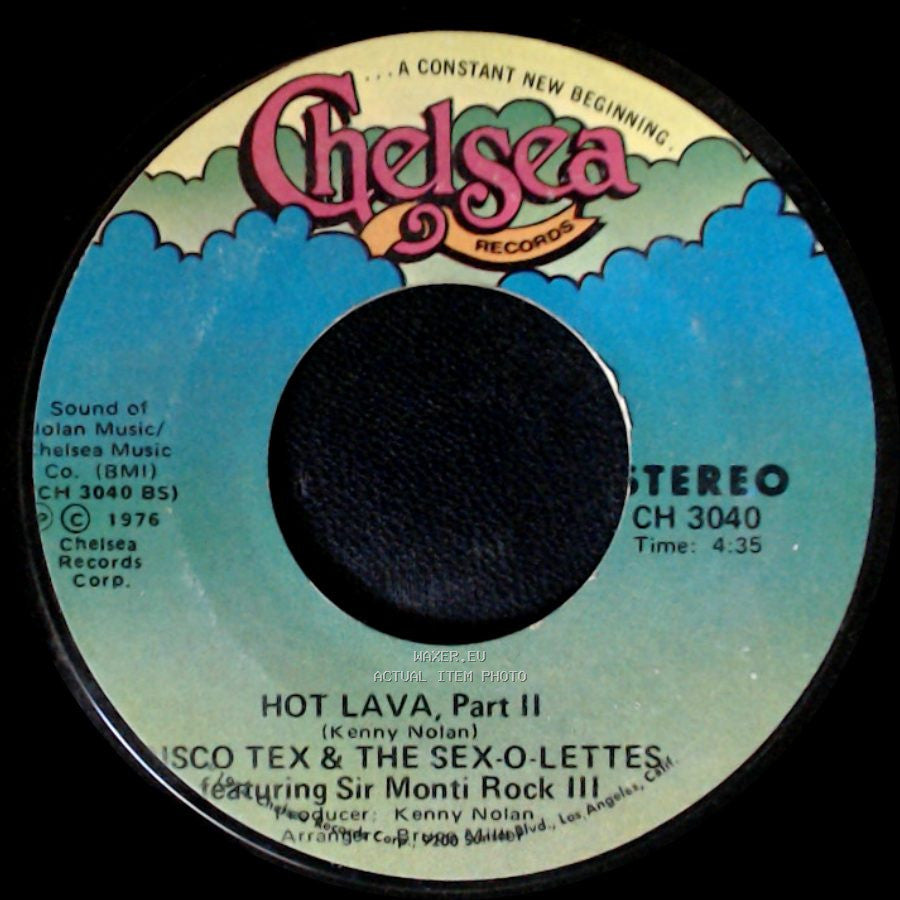 Disco Tex & The Sex-O-Lettes Featuring Sir Monti Rock Iii / Disco Tex & The Sex-O-Lettes - Hot Lava / Hot Lava, Part Ii side B