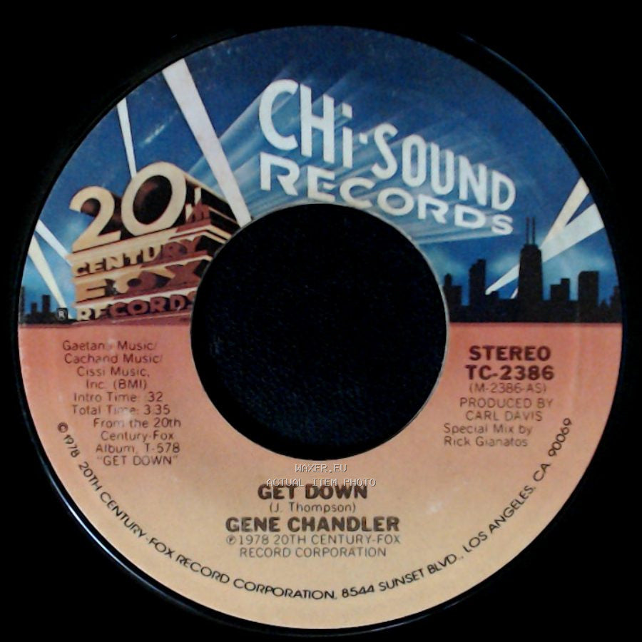 Gene Chandler - I'm The Traveling Kind / Get Down side B