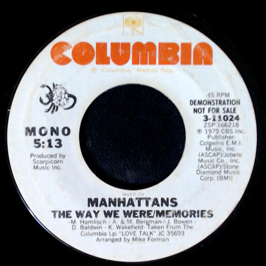 Manhattans - The Way We Were/Memories / The Way We Were/Memories side B