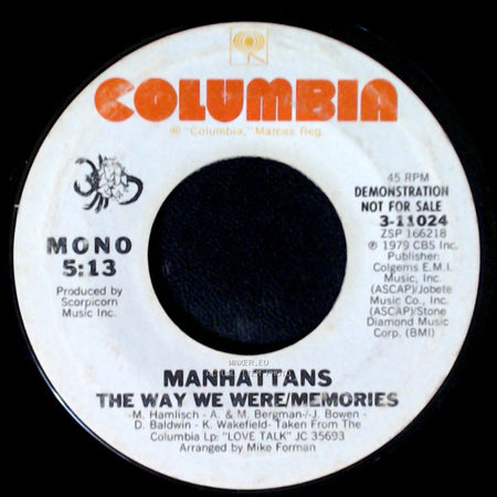 Manhattans - The Way We Were/Memories / The Way We Were/Memories side B