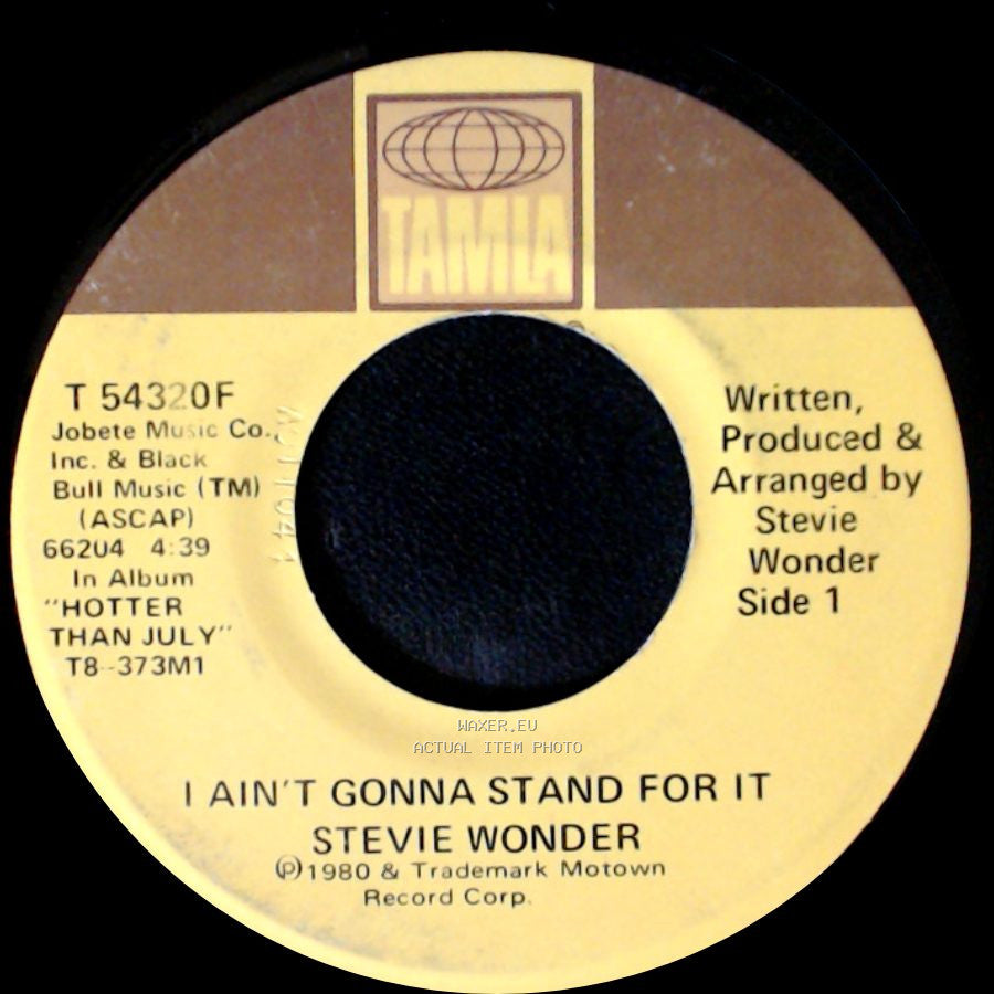 Stevie Wonder - I Ain't Gonna Stand For It / Knocks Me Off My Feet side A
