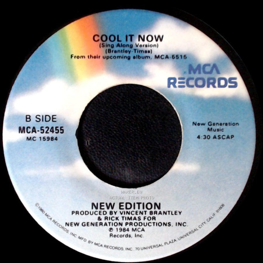 New Edition - Cool It Now / Cool It Now (Sing Along Version) side B