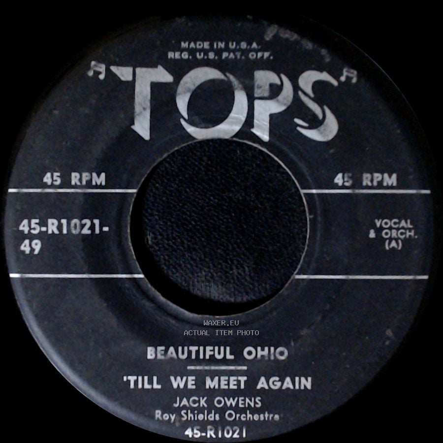 Jack Owens, Charmaine / Jack Owens - A Kiss In The Dark / Charmaine / 'till We Meet Again side B