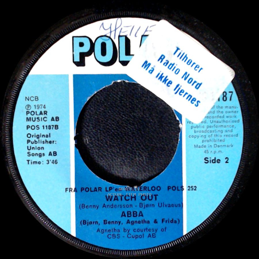 Abba - Waterloo / Watch Out side B