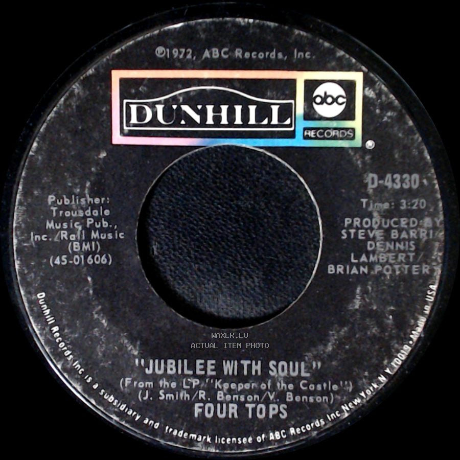 Four Tops - Jubilee With Soul / Keeper Of The Castle side A