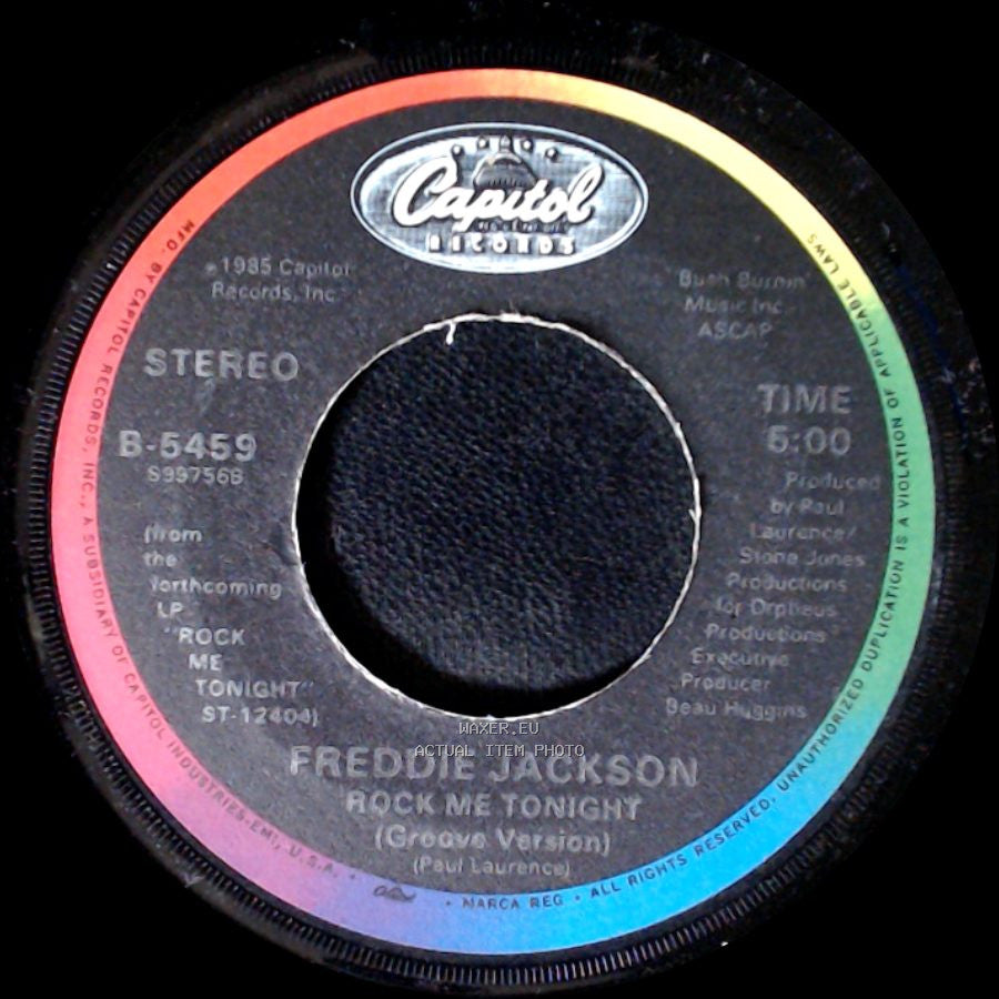 Freddie Jackson - Rock Me Tonight (For Old Times Sake) / Rock Me Tonight (Groove Version) side B