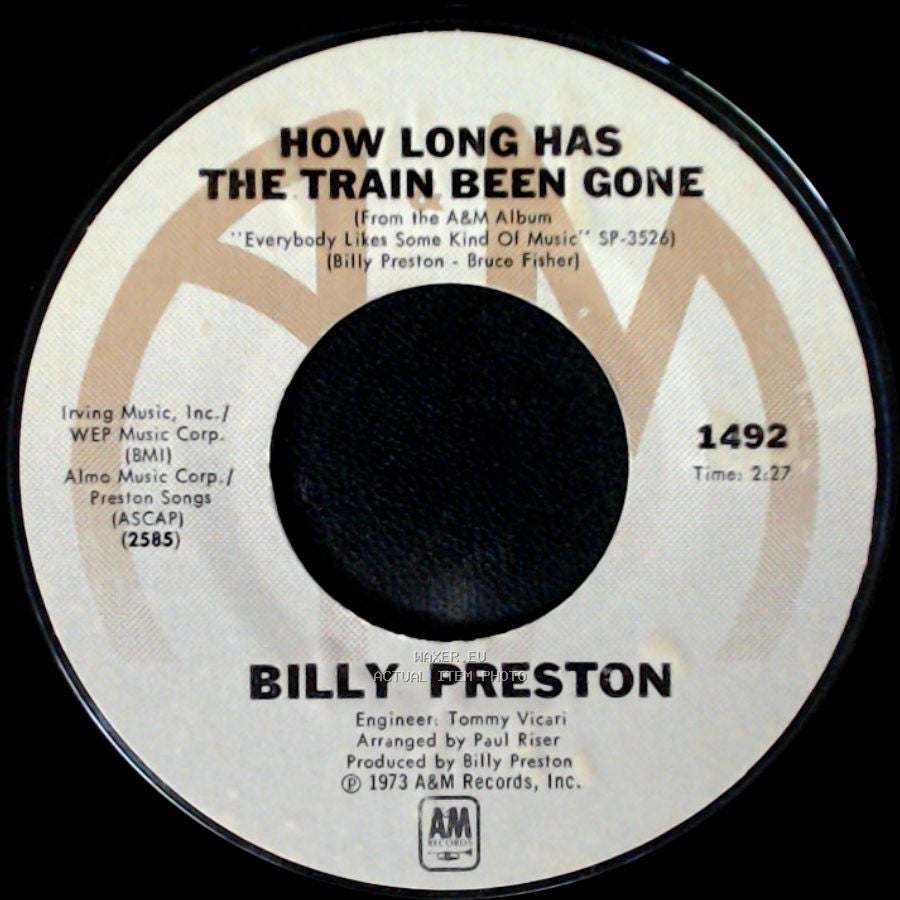 Billy Preston - You're So Unique / How Long Has The Train Been Gone side B