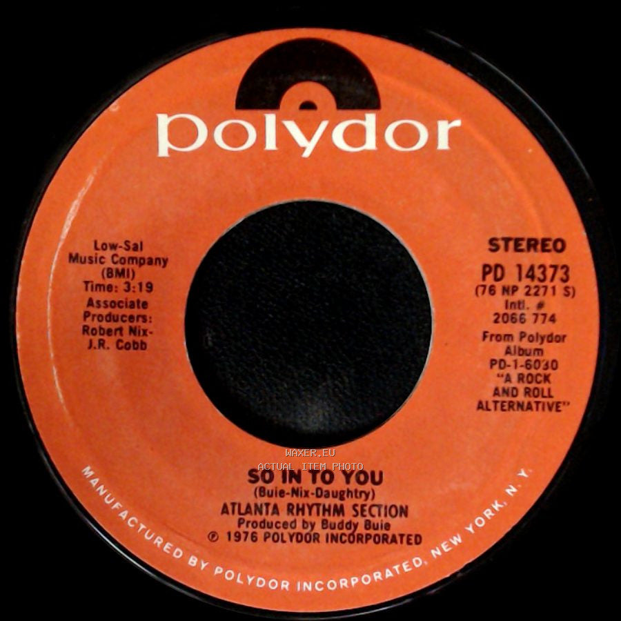Atlanta Rhythm Section - Everybody Gotta Go / So In To You side B