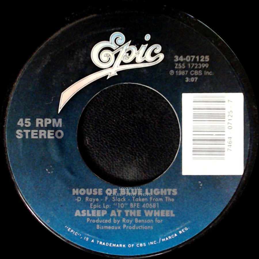 Asleep At The Wheel - Big Foot Stomp / House Of Blue Lights / Asleep At The Wheel side B