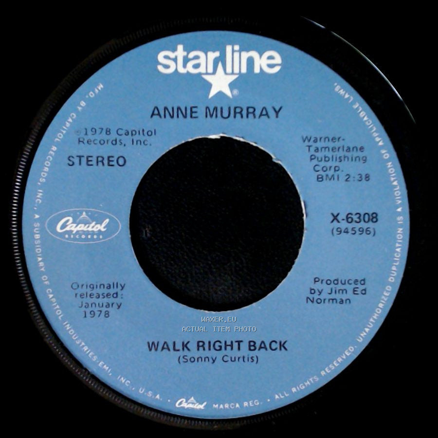 Anne Murray - Walk Right Back / You Needed Me side A