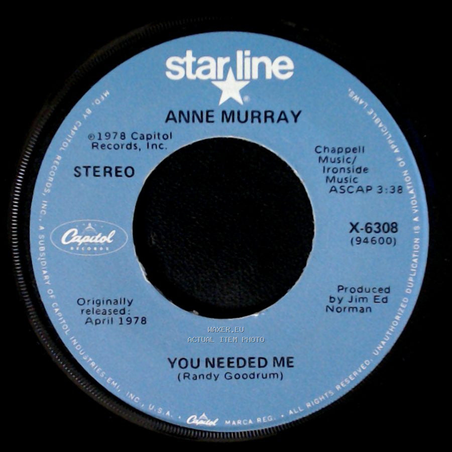 Anne Murray - Walk Right Back / You Needed Me side B