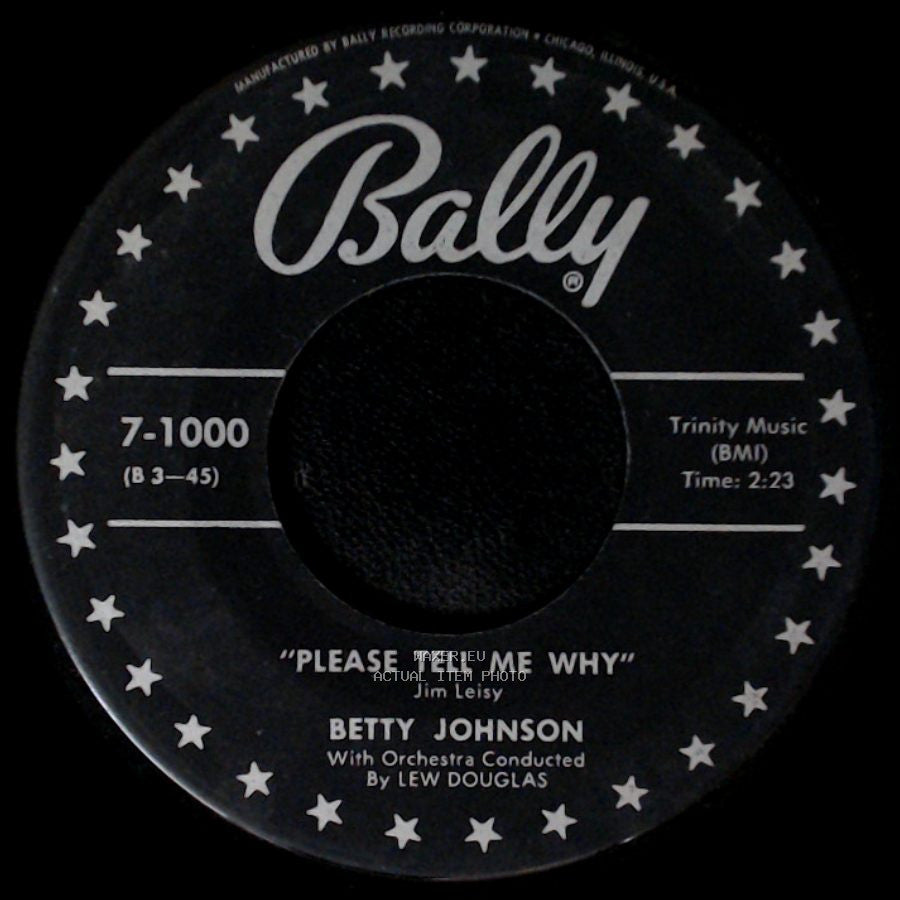 Betty Johnson - I'll Wait / Please Tell Me Why side B