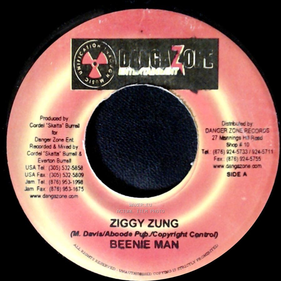 Beenie Man / Einstein - Ziggy Zung / Wet Up Urself side A