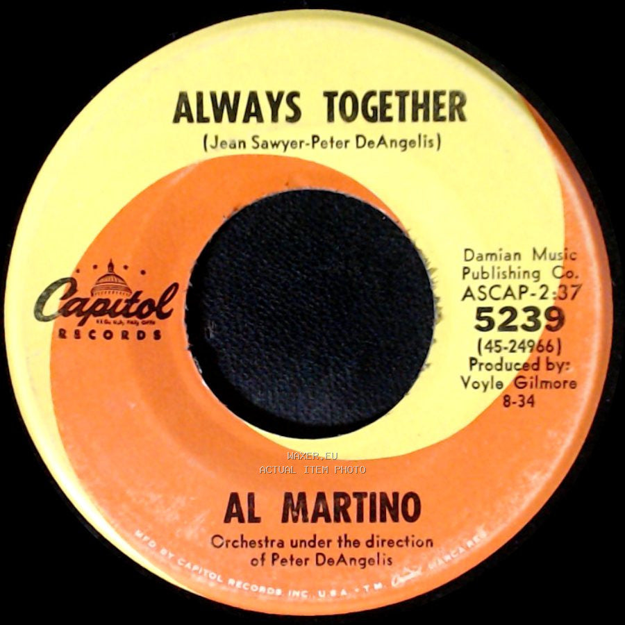 Al Martino - Always Together / Thank You For Loving Me side A