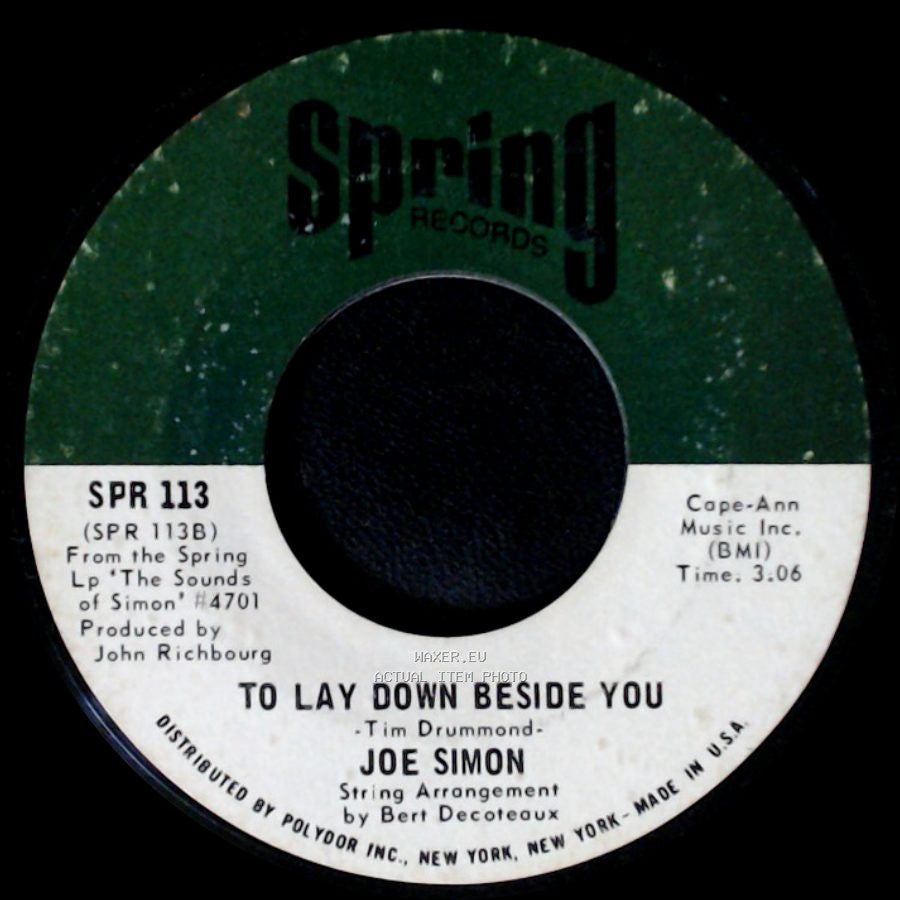 Joe Simon - Help Me Make It Through The Night / To Lay Down Beside You side B