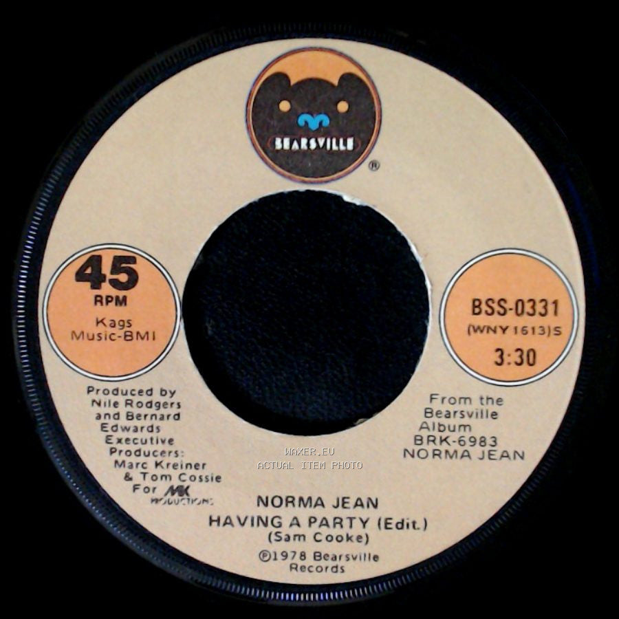 Norma Jean - So I Get Hurt Again / Having A Party (Edit.) side B